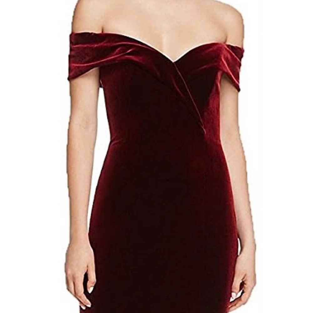Burgundy Glam Velvet Gown - NWT